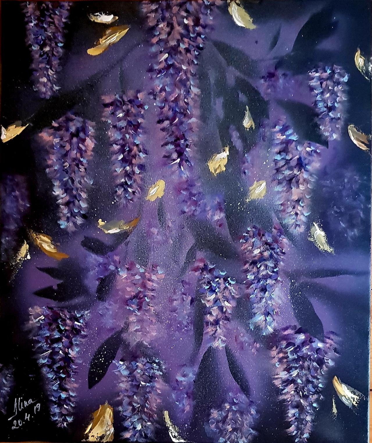 ArteDiAlina.com painting: wisteria's sleep
